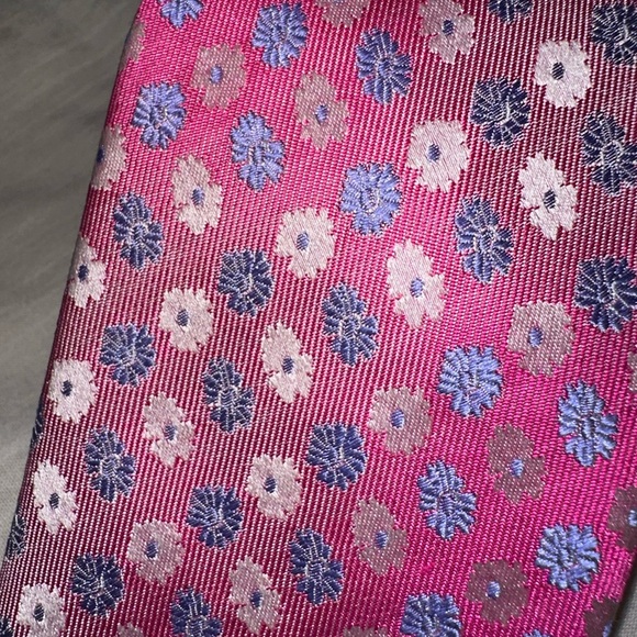 Charles Dastier Silk Tie Pink Floral - Picture 2 of 4